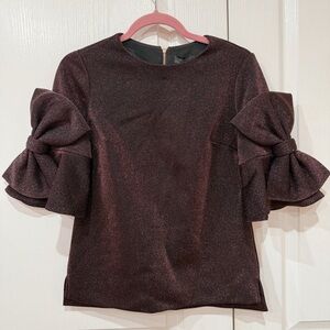 Ted Baker Shimmery Bow Sleeve Top